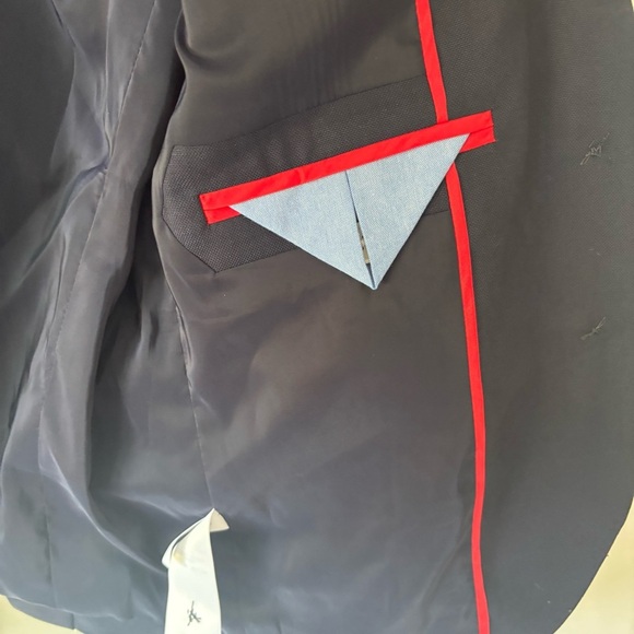 J. Crew Dalton Blazer Tollegno 1900 Italy Wool Navy Blue Career Business Office - Picture 14 of 16